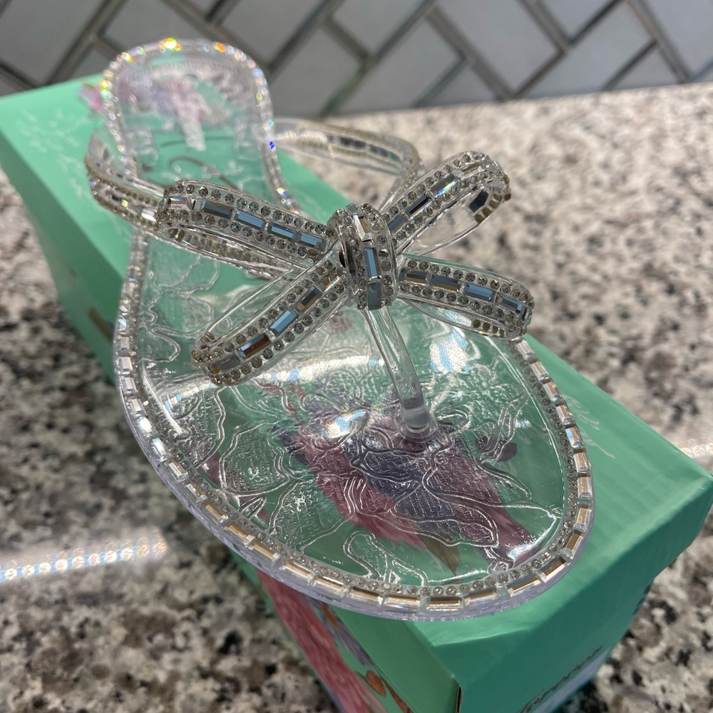 Clear Rhinestone Jelly Sandals 💎 - Picture 3 of 5